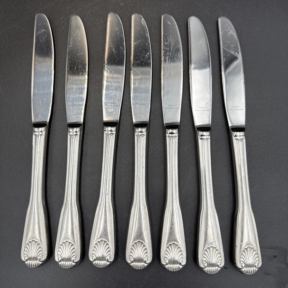 Towle LONDON SHELL 18/8 Stainless Flatware Dinner Knife X 7 Korea